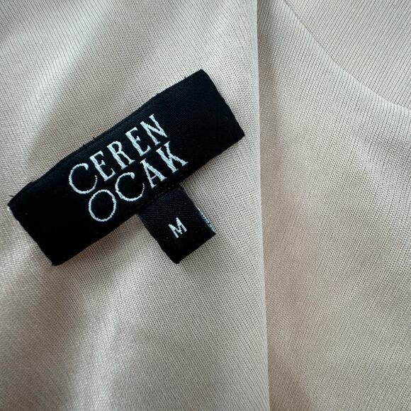 Ceren Ocak Knit Maxi Dress Sleeveless Halter Neck Casual Pink Size Medium - Picture 10 of 12